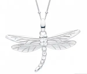 Blossom Flyte Dragonfly White Topaz Necklace