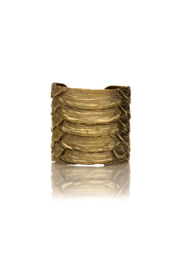 Brass Python Cuff Bracelet