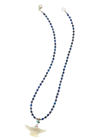 Breathe Deep Mother of Pearl Thunderbird Necklace