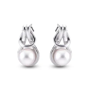 Button Freshwater Pearl Earrings