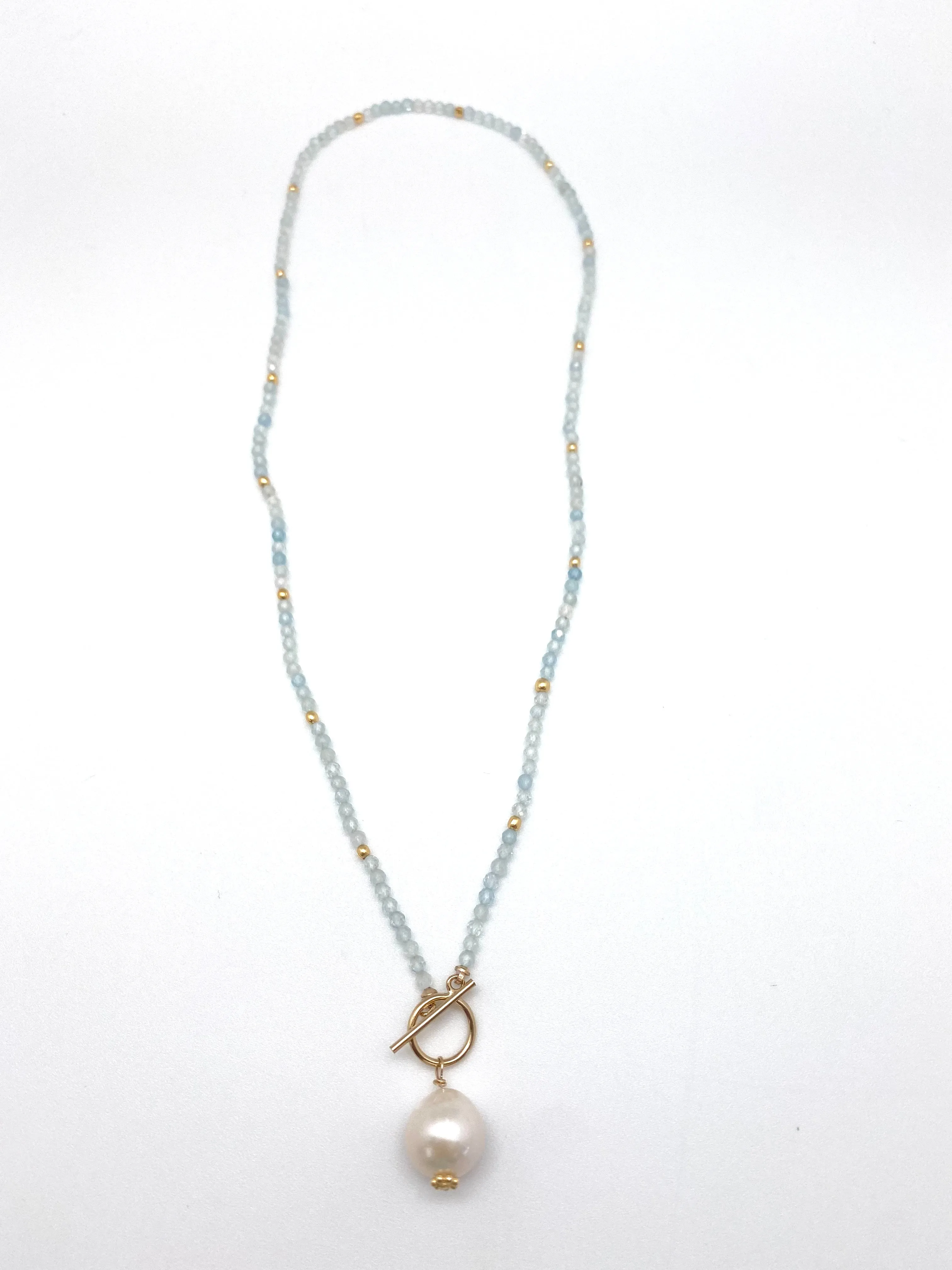 Carol Necklace gem - aquamarine