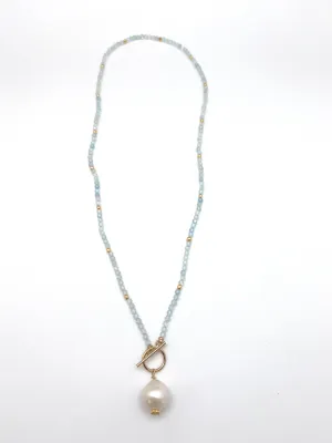 Carol Necklace gem - aquamarine