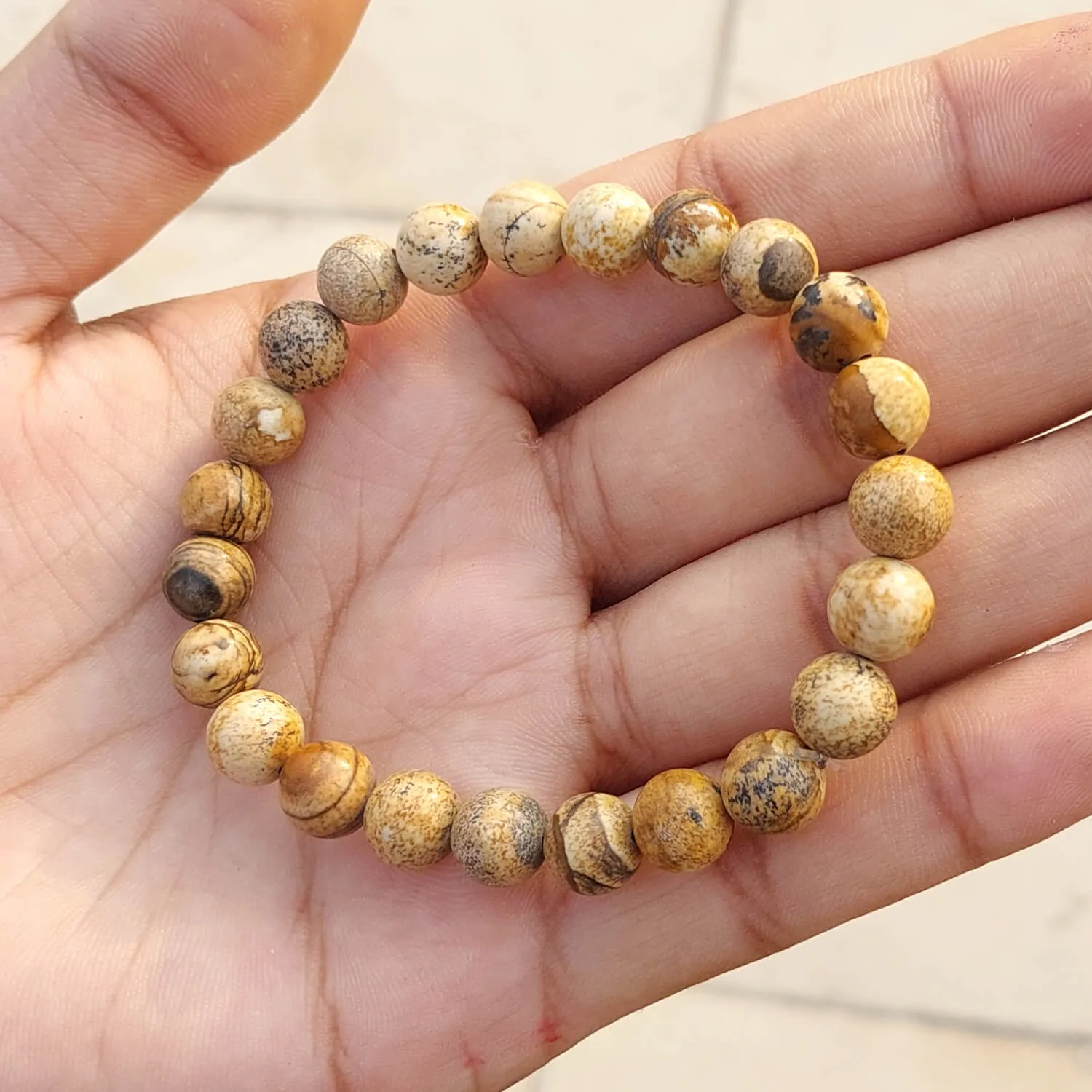 Certified Picture Jasper 8mm Bracelet