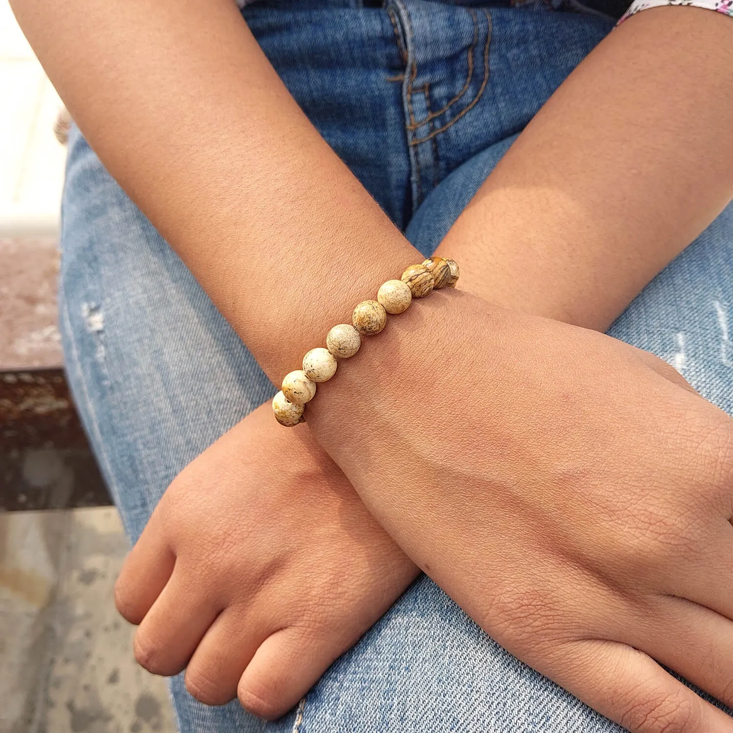 Certified Picture Jasper 8mm Bracelet