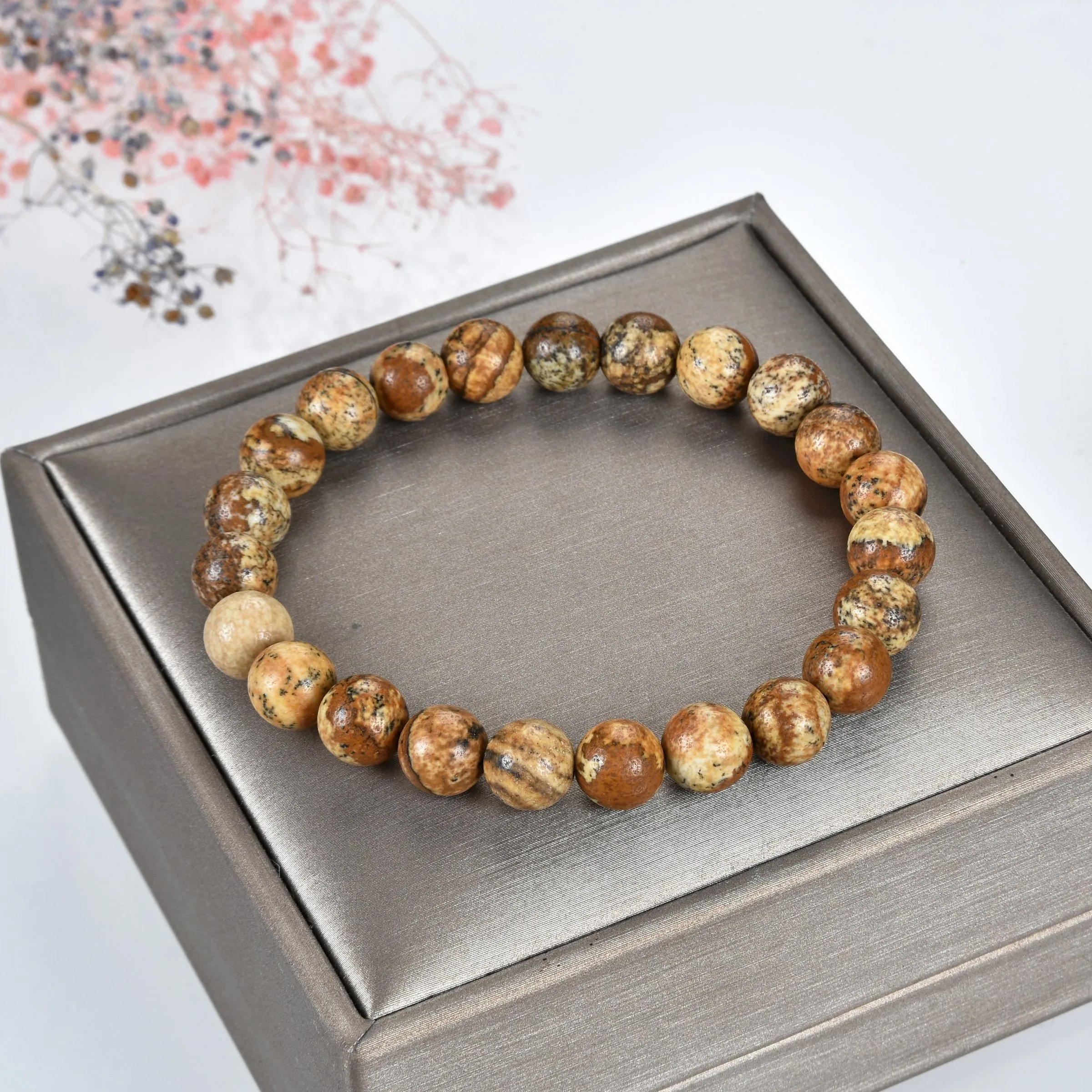 Certified Picture Jasper 8mm Bracelet