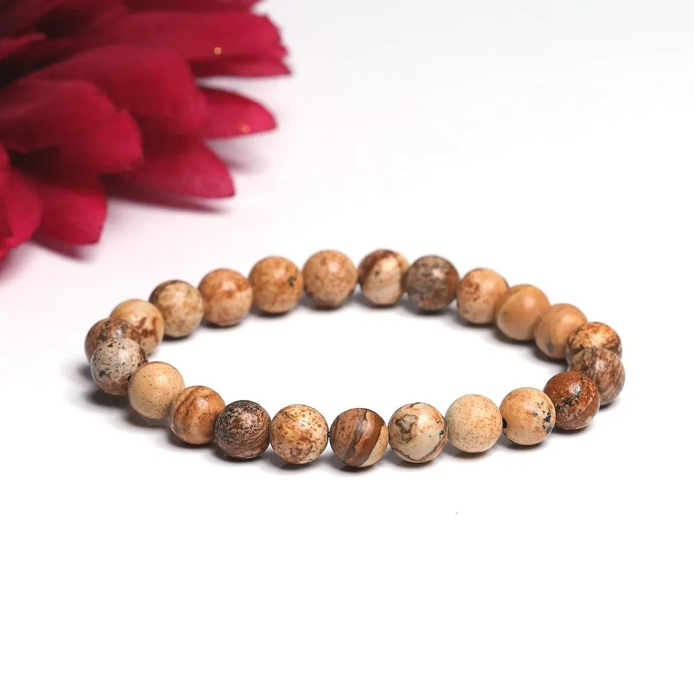 Certified Picture Jasper 8mm Bracelet