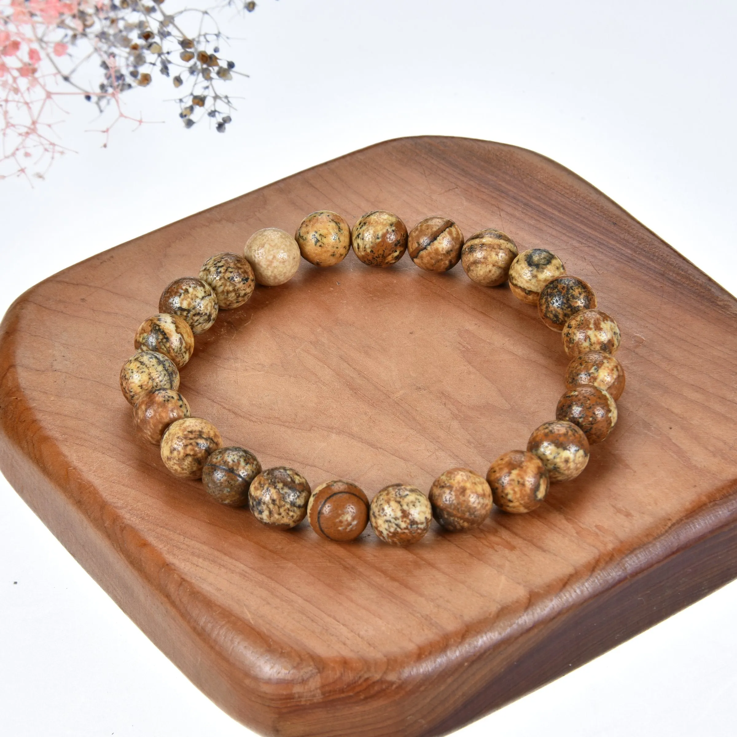 Certified Picture Jasper 8mm Bracelet