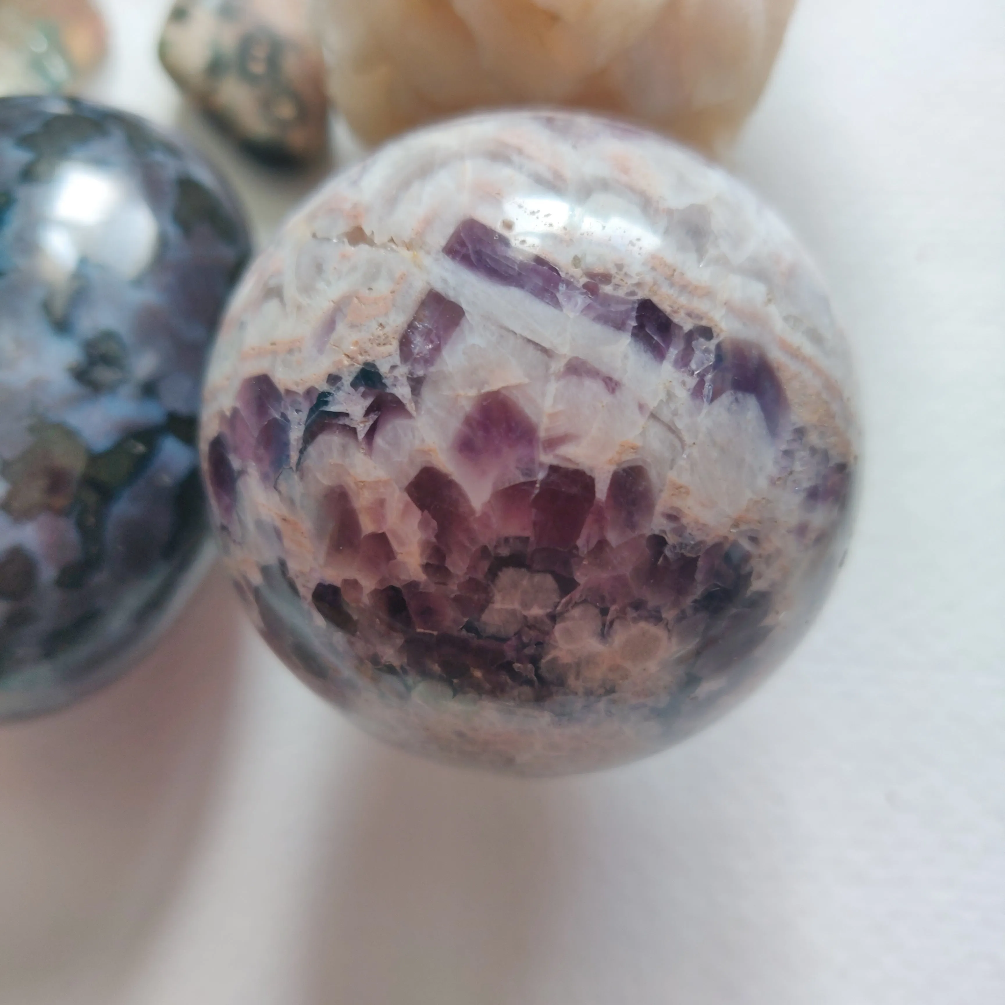 Chevron Amethyst Sphere (#1)