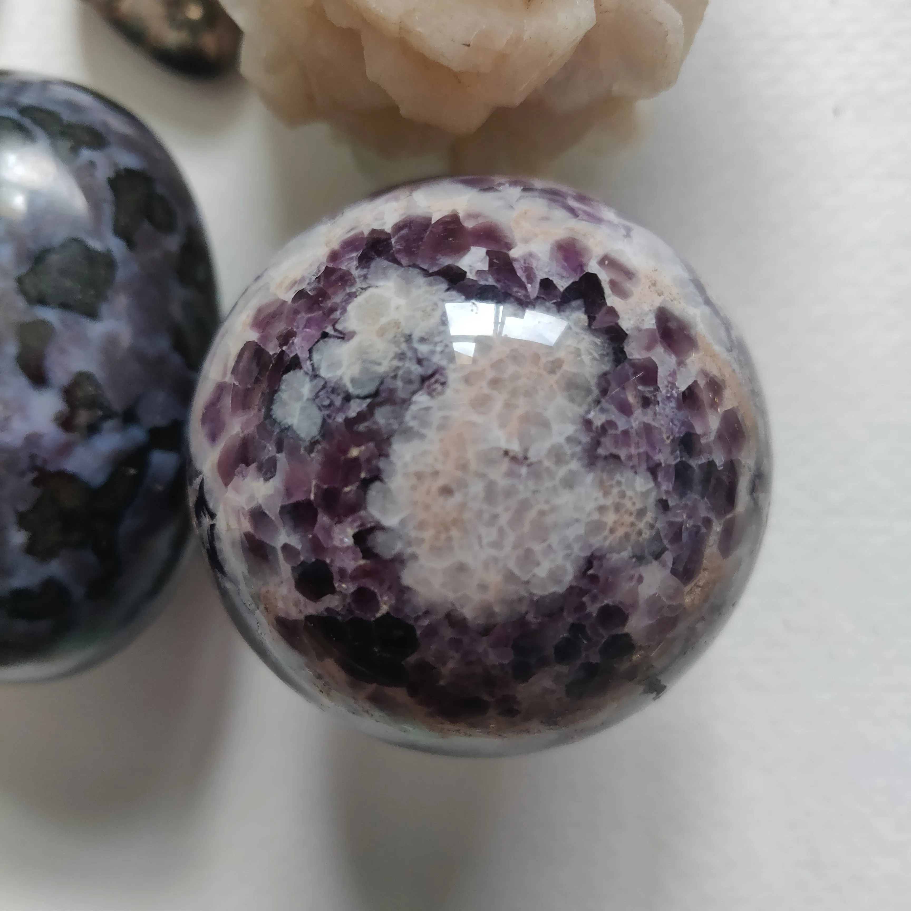Chevron Amethyst Sphere (#1)
