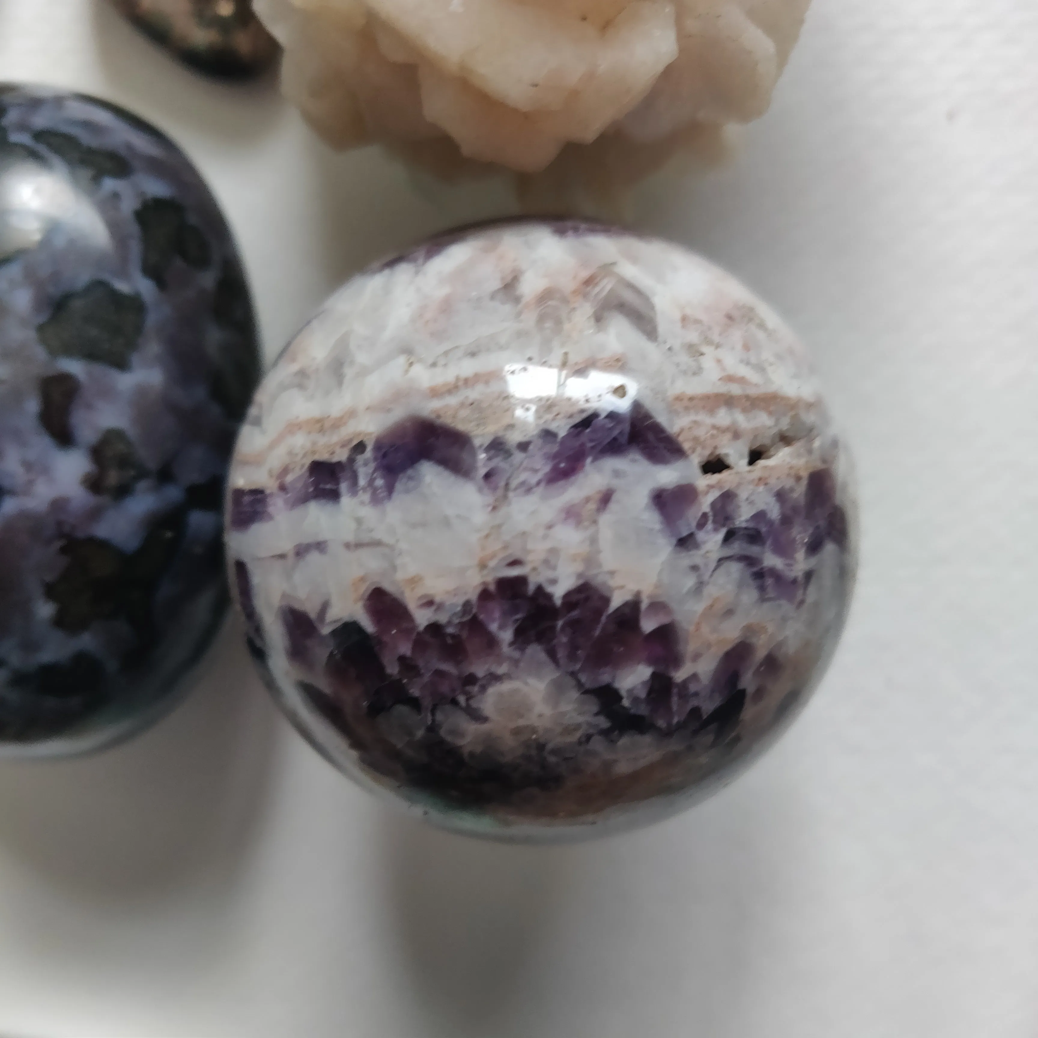 Chevron Amethyst Sphere (#1)