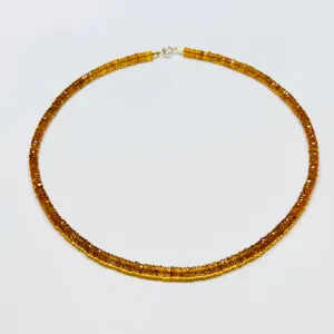 citrine heishi necklace