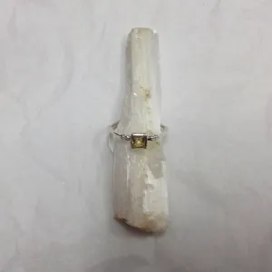 Citrine Ring Square Cut Size 9