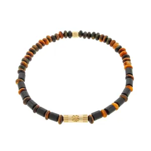 Clover Slim Tube and Short Roll Beaded Bracelet