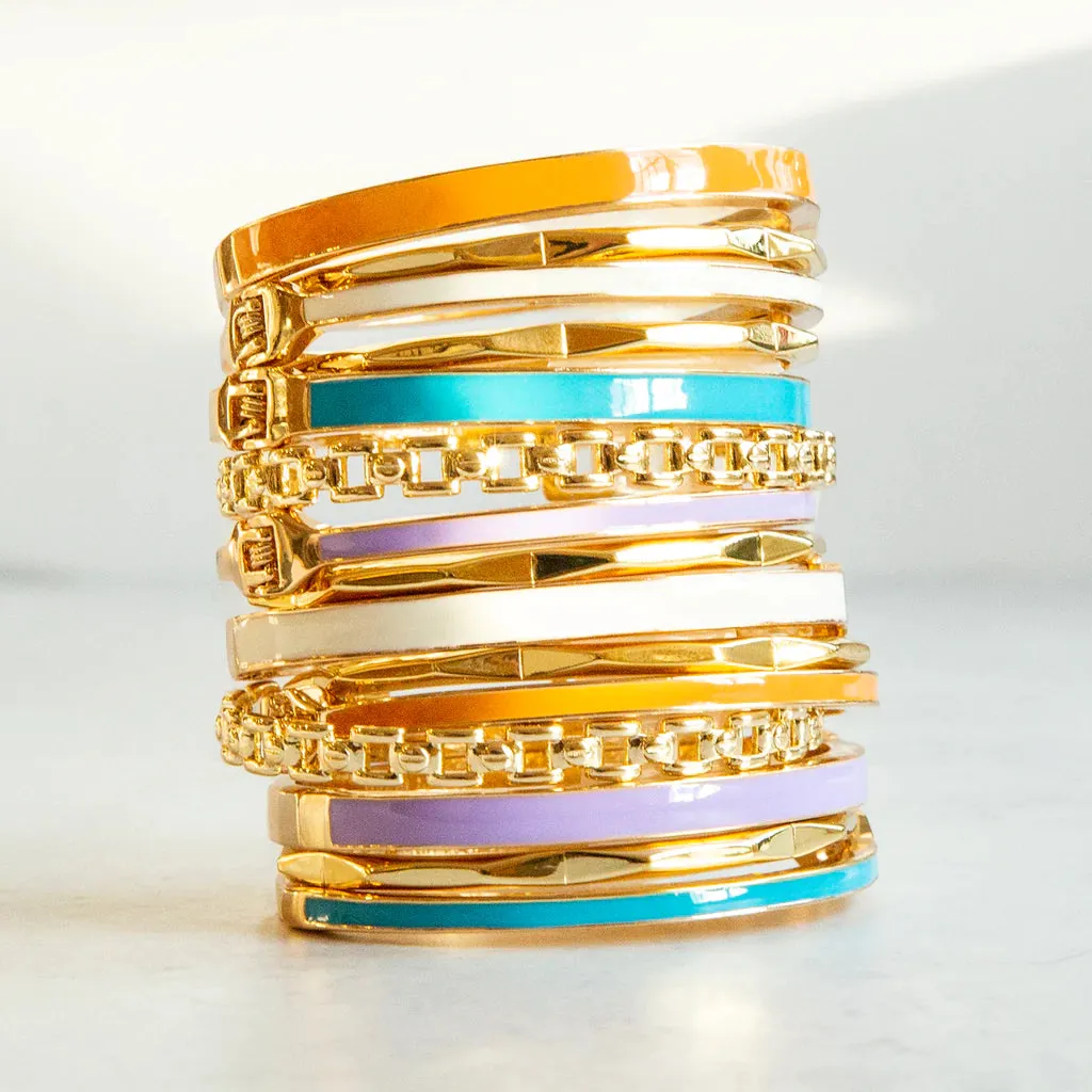 Colored Enamel Cuff Bangle