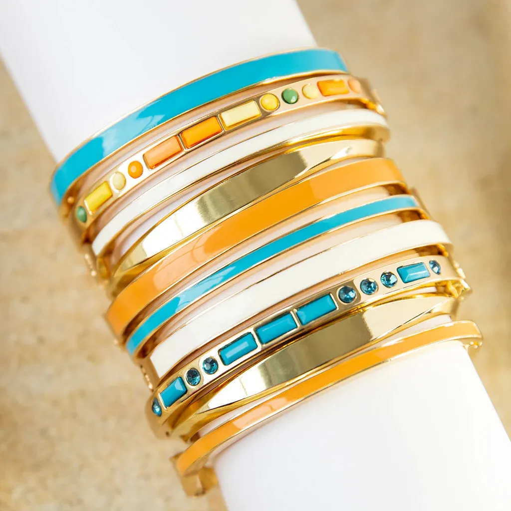 Colored Enamel Cuff Bangle