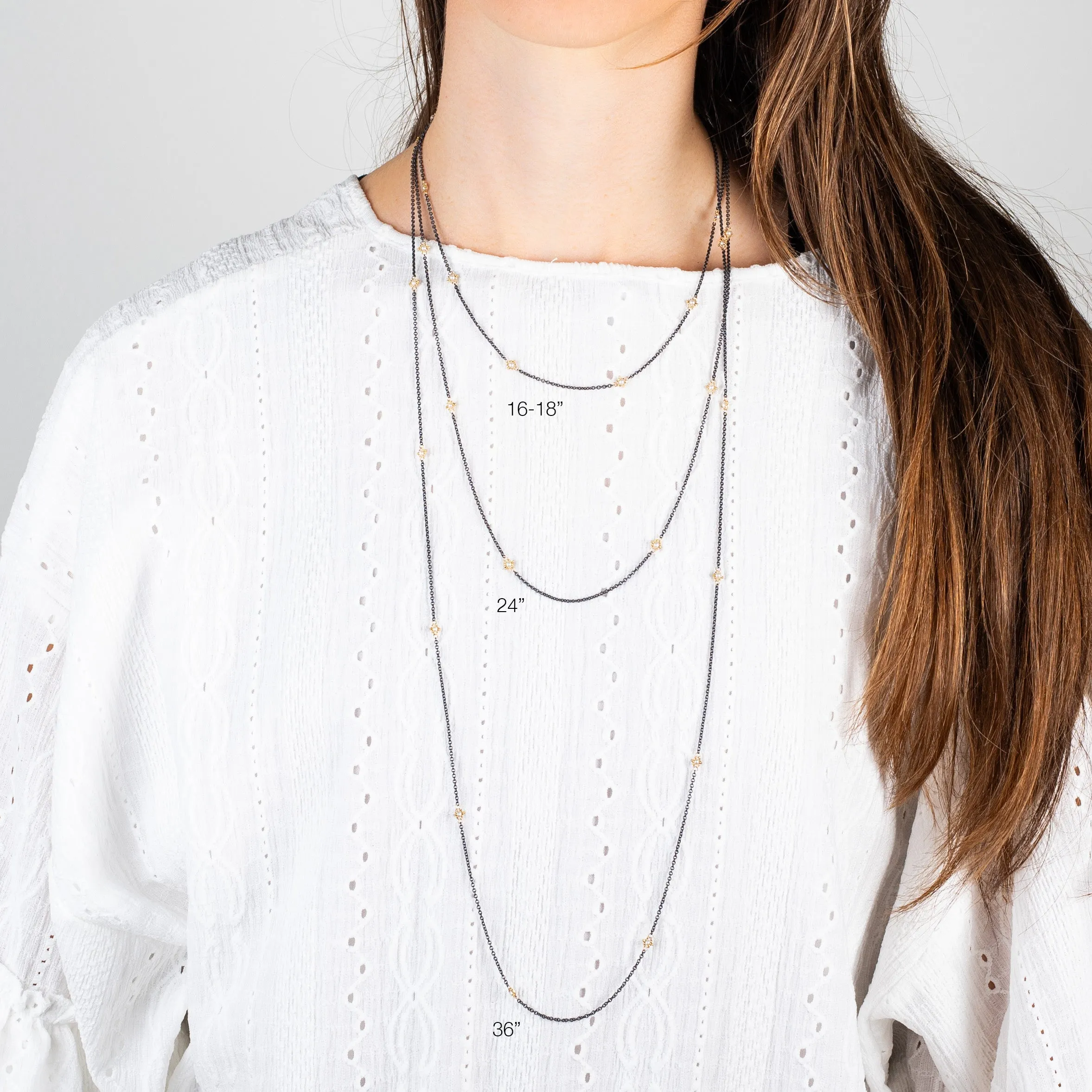 Contrast Petite Stone Necklace in Lapis