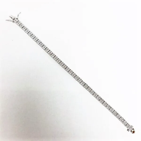 Cubic Zirconia and Sterling Silver Tennis Bracelet
