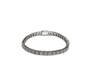 Cubic Zirconia and Sterling Silver Tennis Bracelet