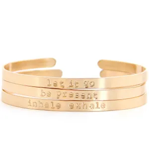 Custom Intention Cuff | Gold