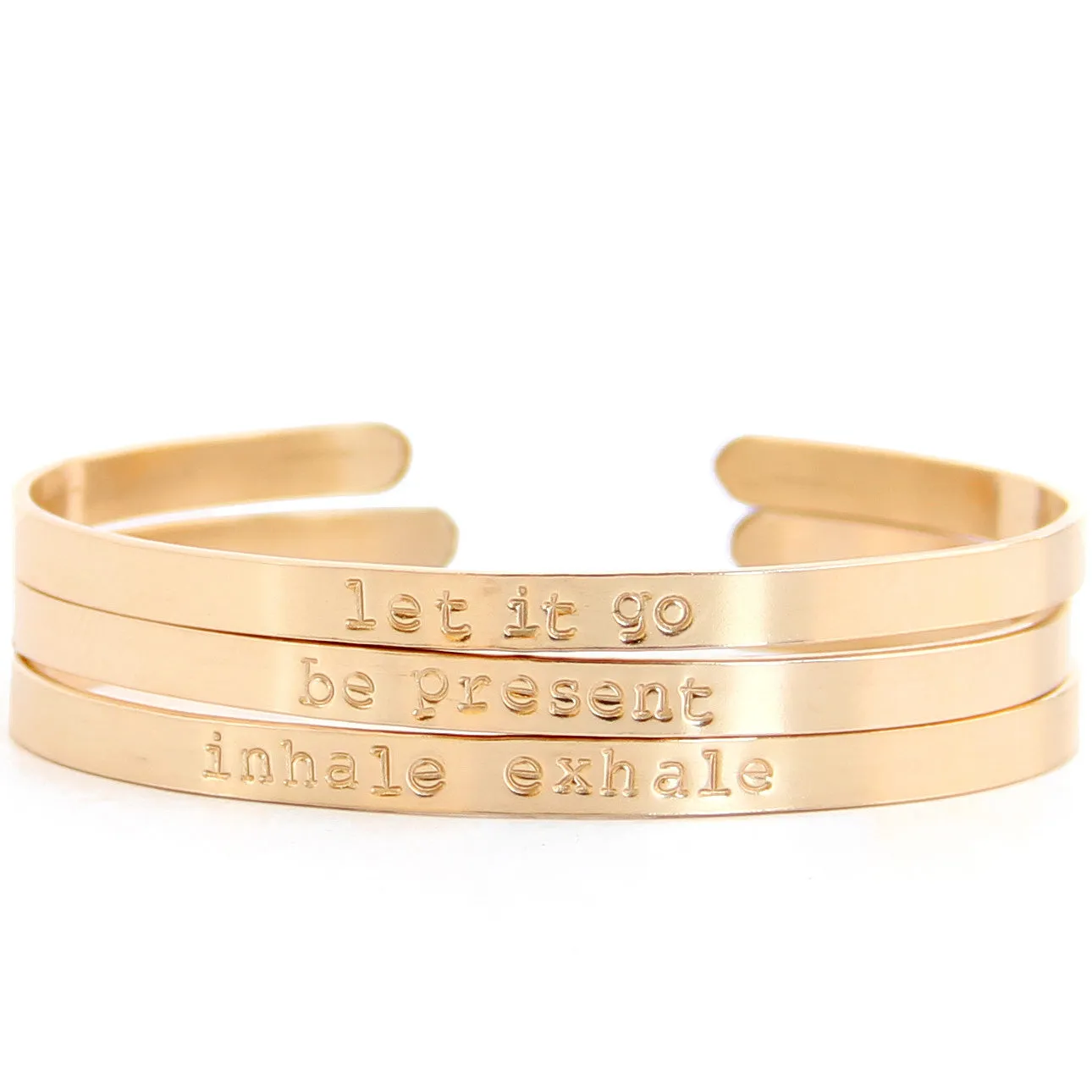 Custom Intention Cuff | Gold