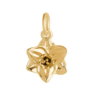Daffodil Flower Gold Vermeil Silver Charm