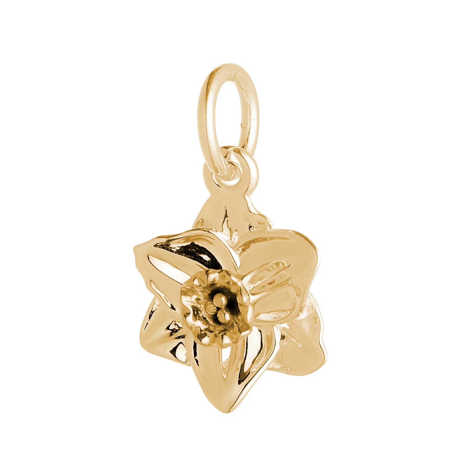 Daffodil Flower Gold Vermeil Silver Charm
