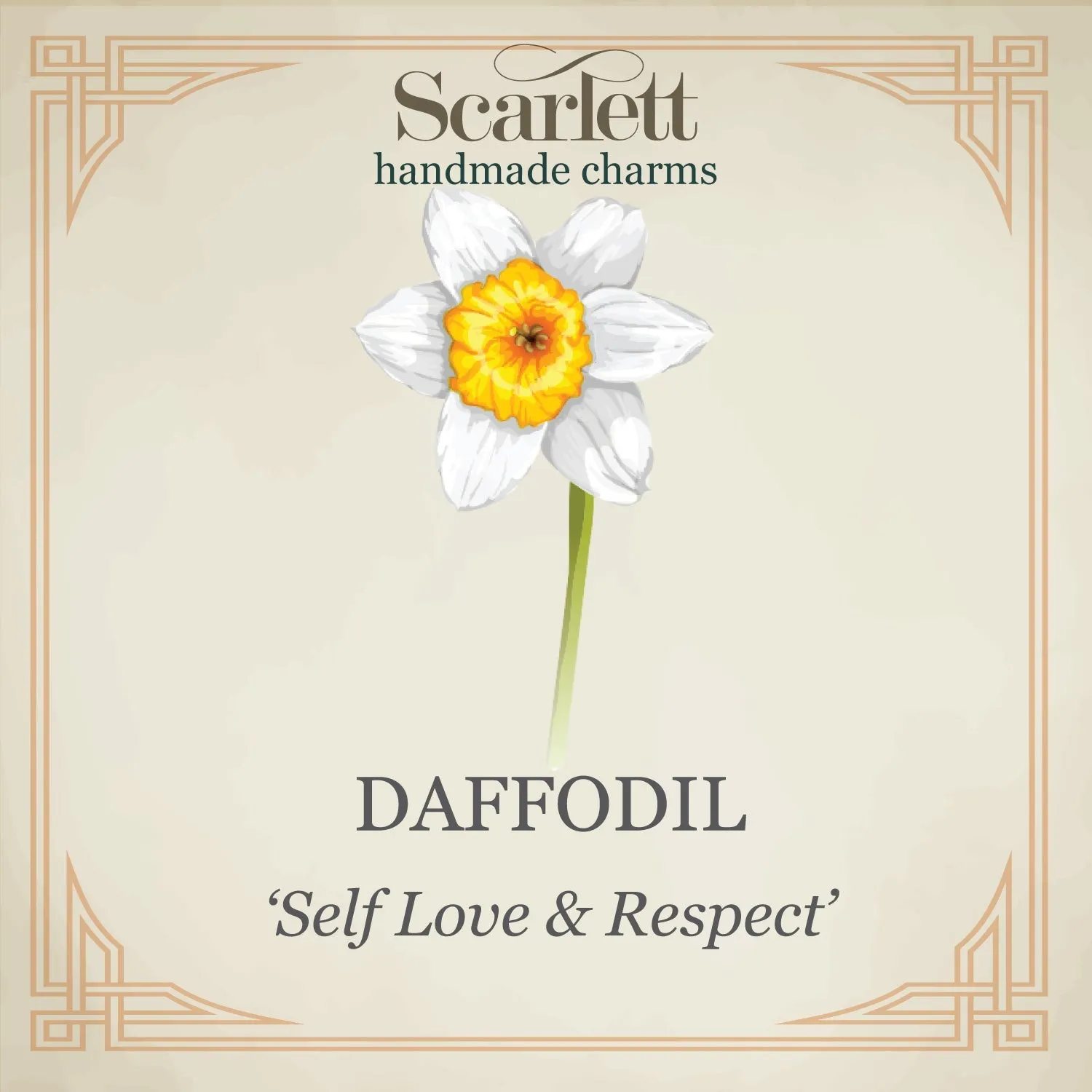 Daffodil Flower Gold Vermeil Silver Charm
