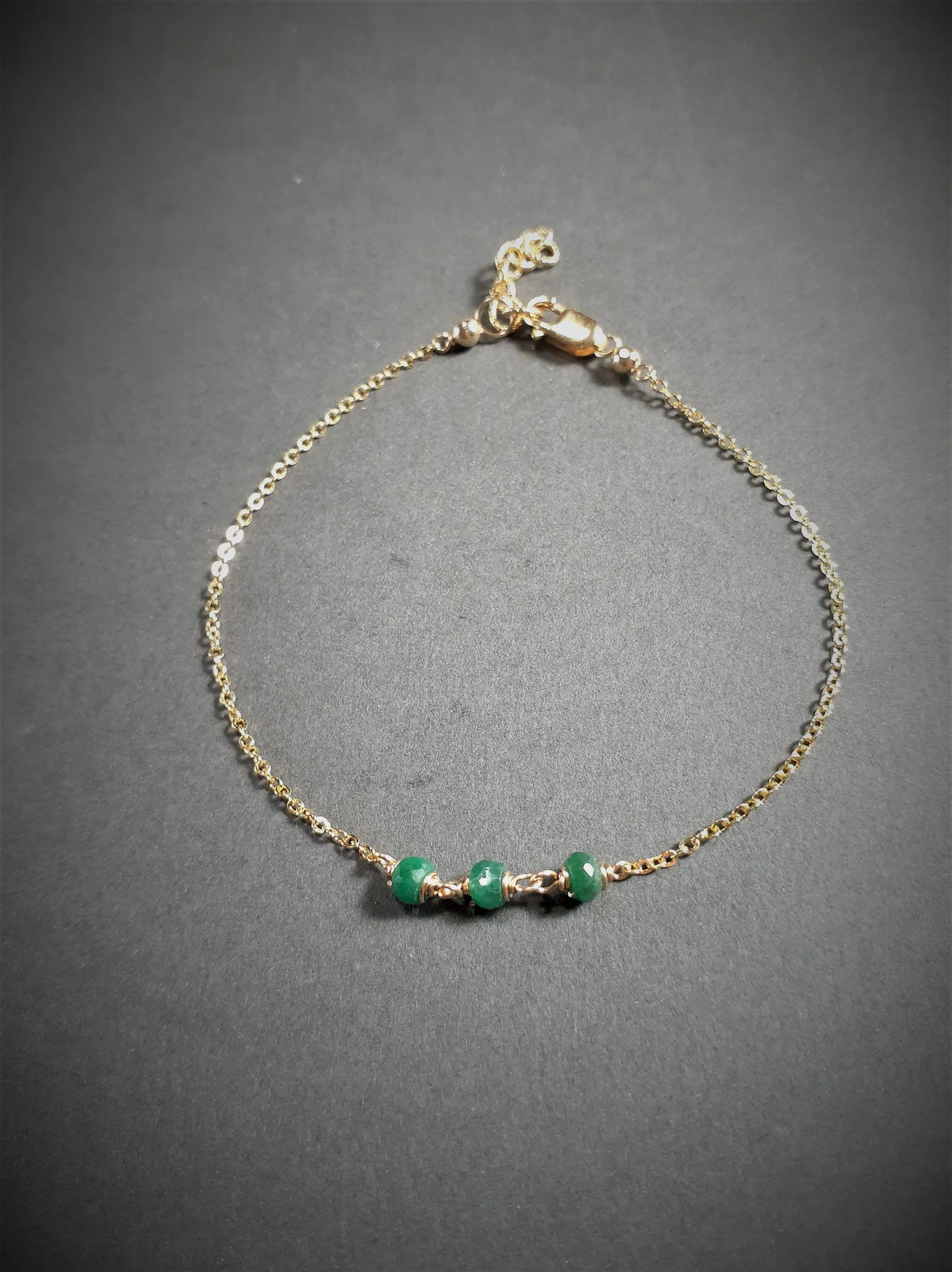 Dainty Emerald Bracelet