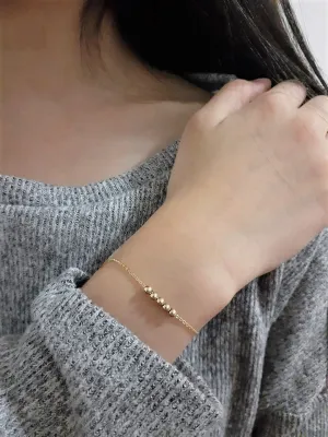 Dainty Gold Bead Bracelet - Fidget Bracelet
