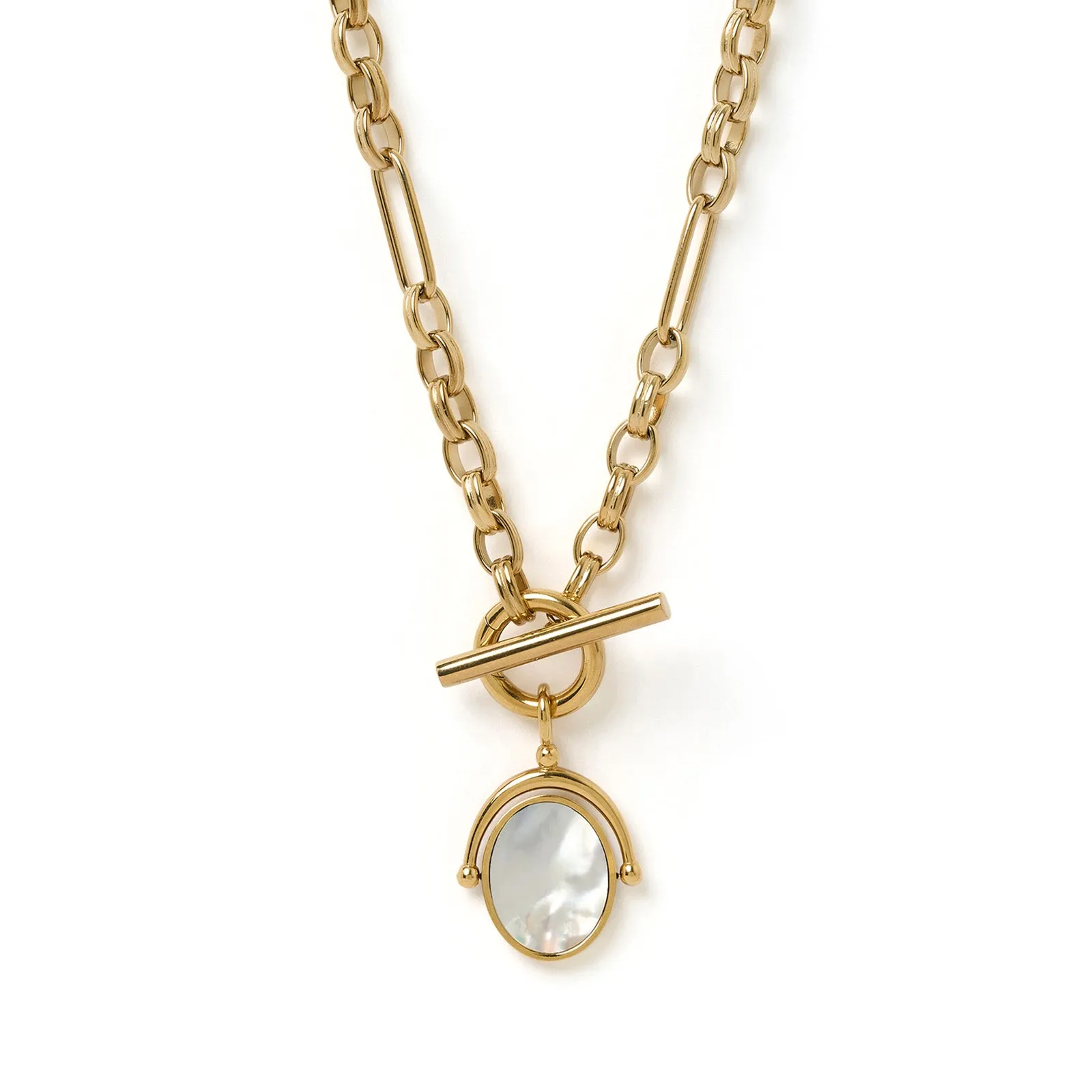Delilah Spinner Necklace - Rose Quartz