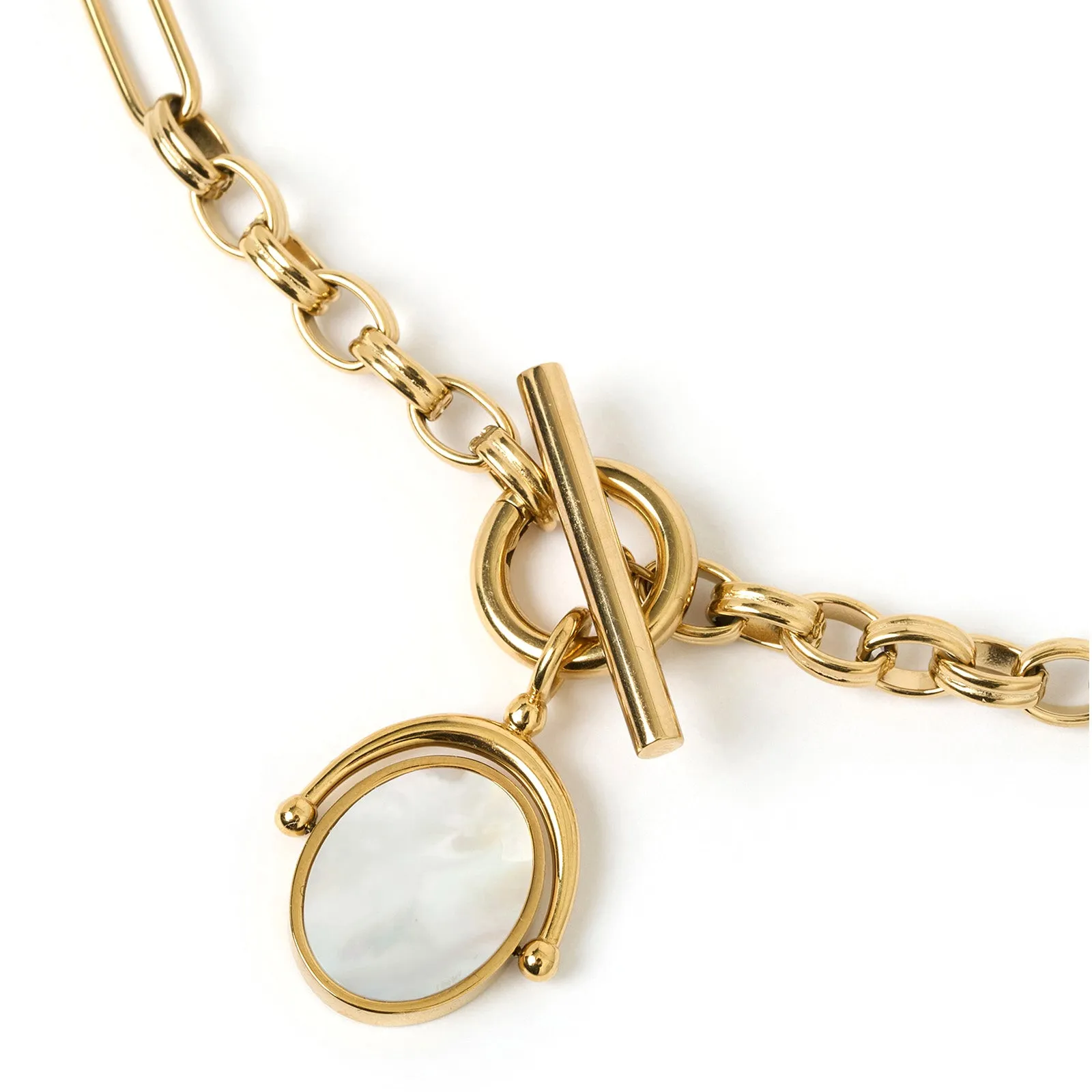 Delilah Spinner Necklace - Rose Quartz