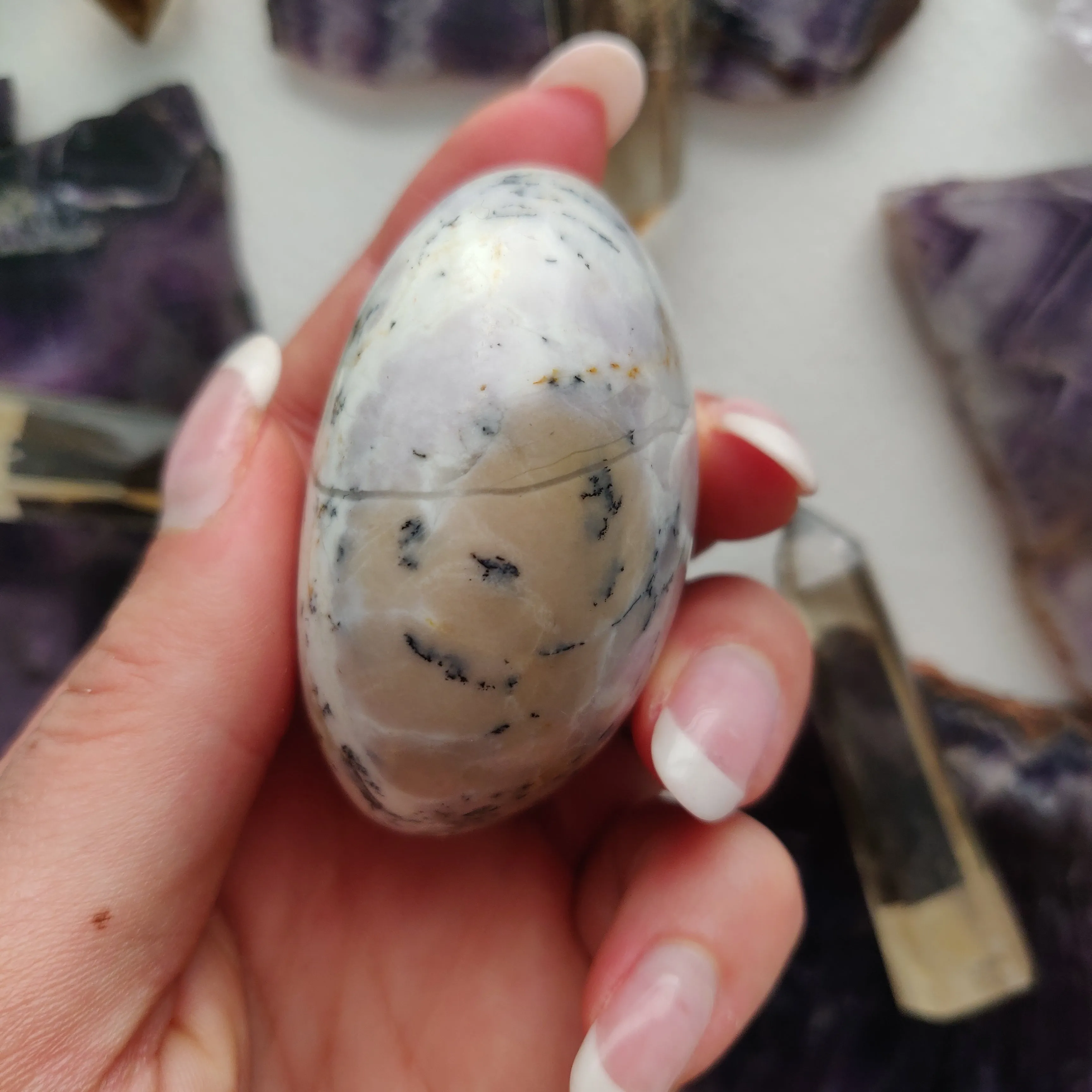 Dendritic Opal Palm Stone (#42)