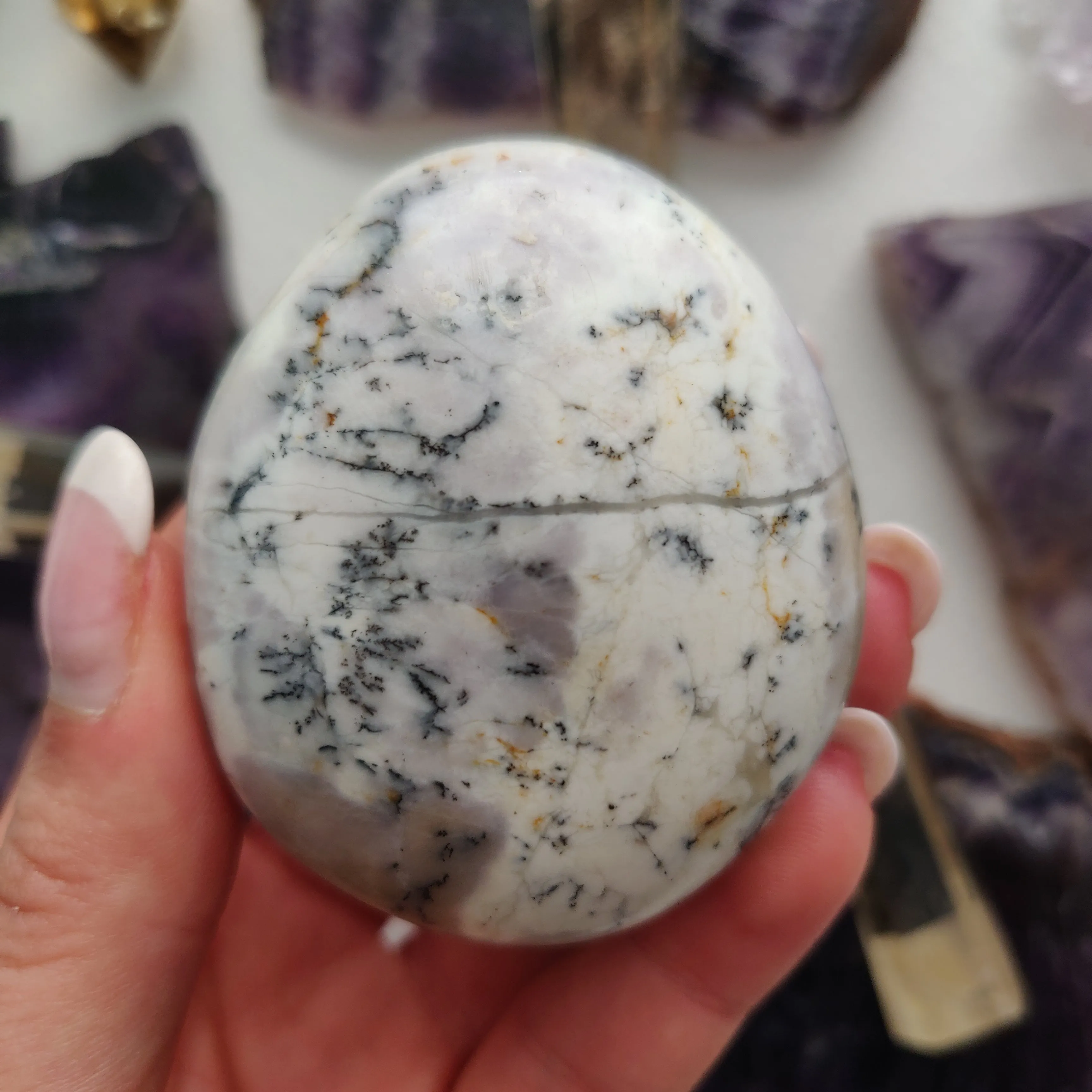 Dendritic Opal Palm Stone (#42)