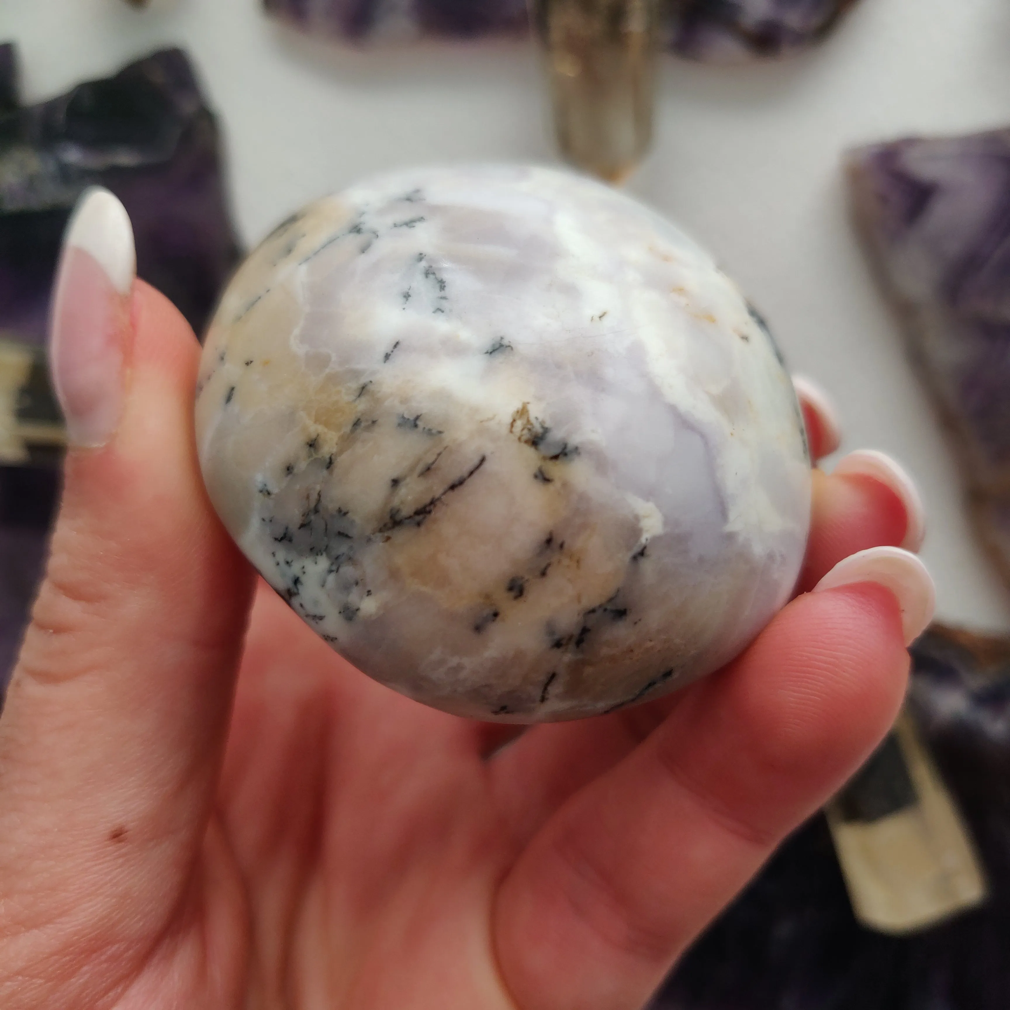 Dendritic Opal Palm Stone (#42)