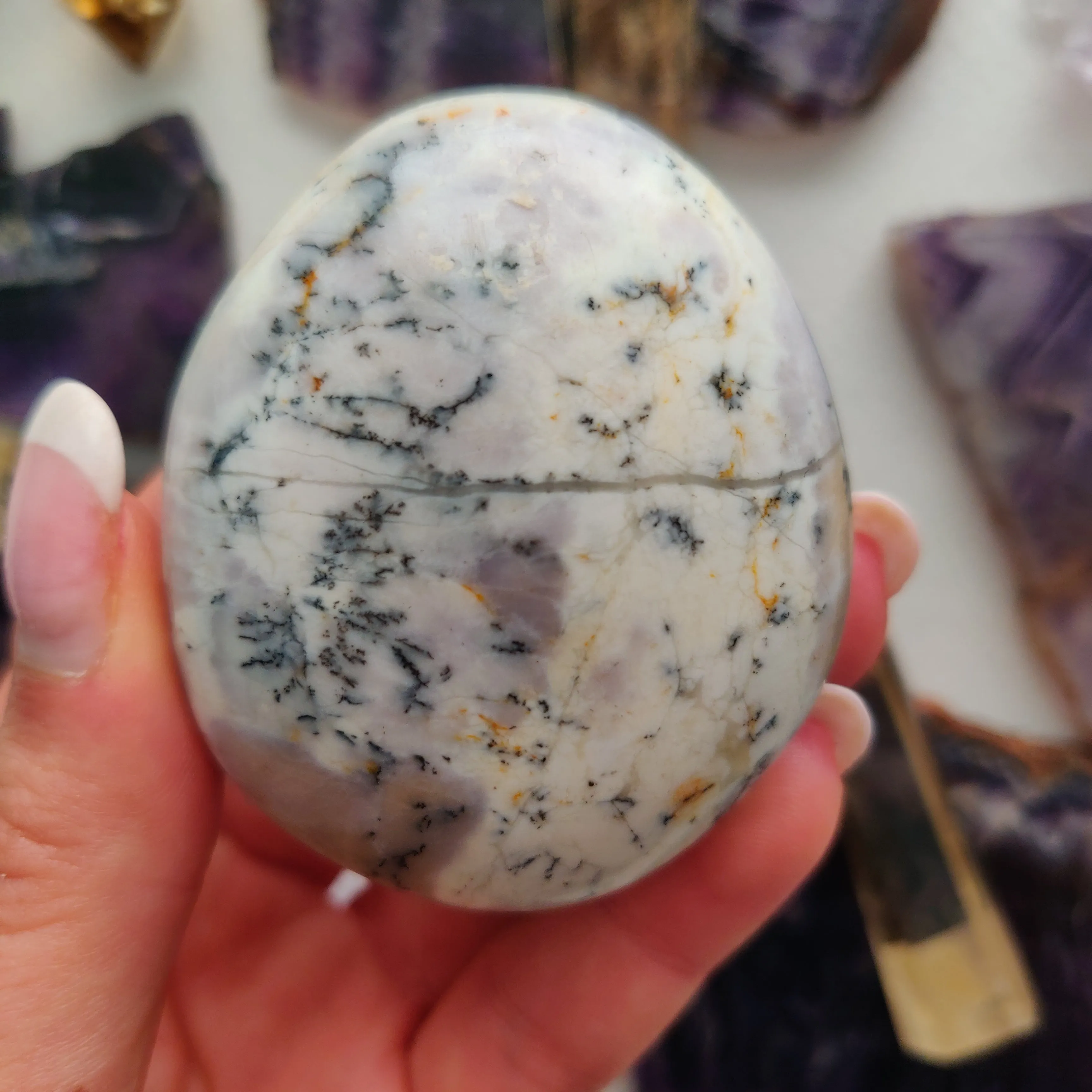 Dendritic Opal Palm Stone (#42)