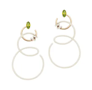 DOUBLE CURL VINE EARRINGS ~ IN PANNA