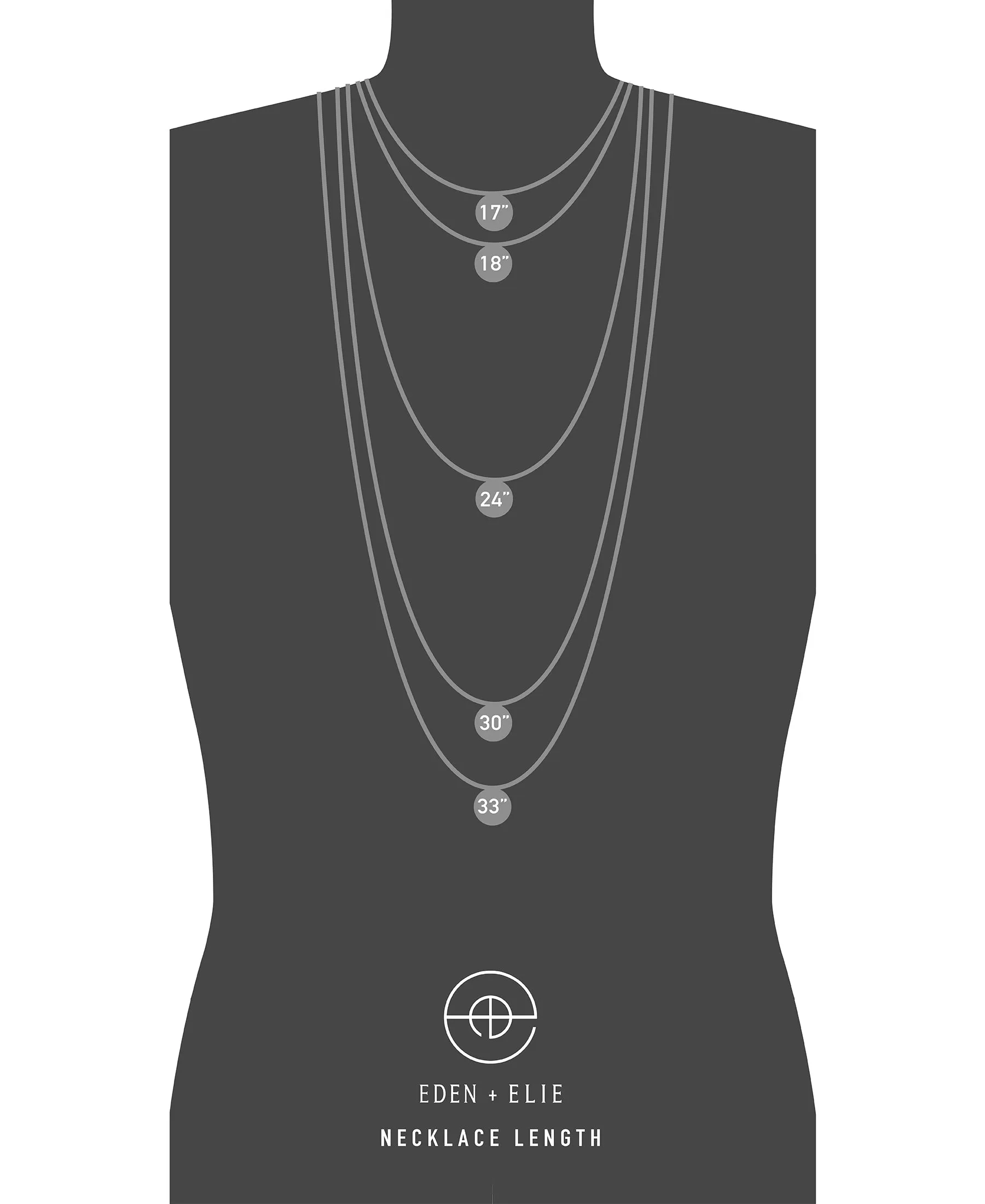 EDEN   ELIE Everyday Adjustable Length Necklace - light oyster
