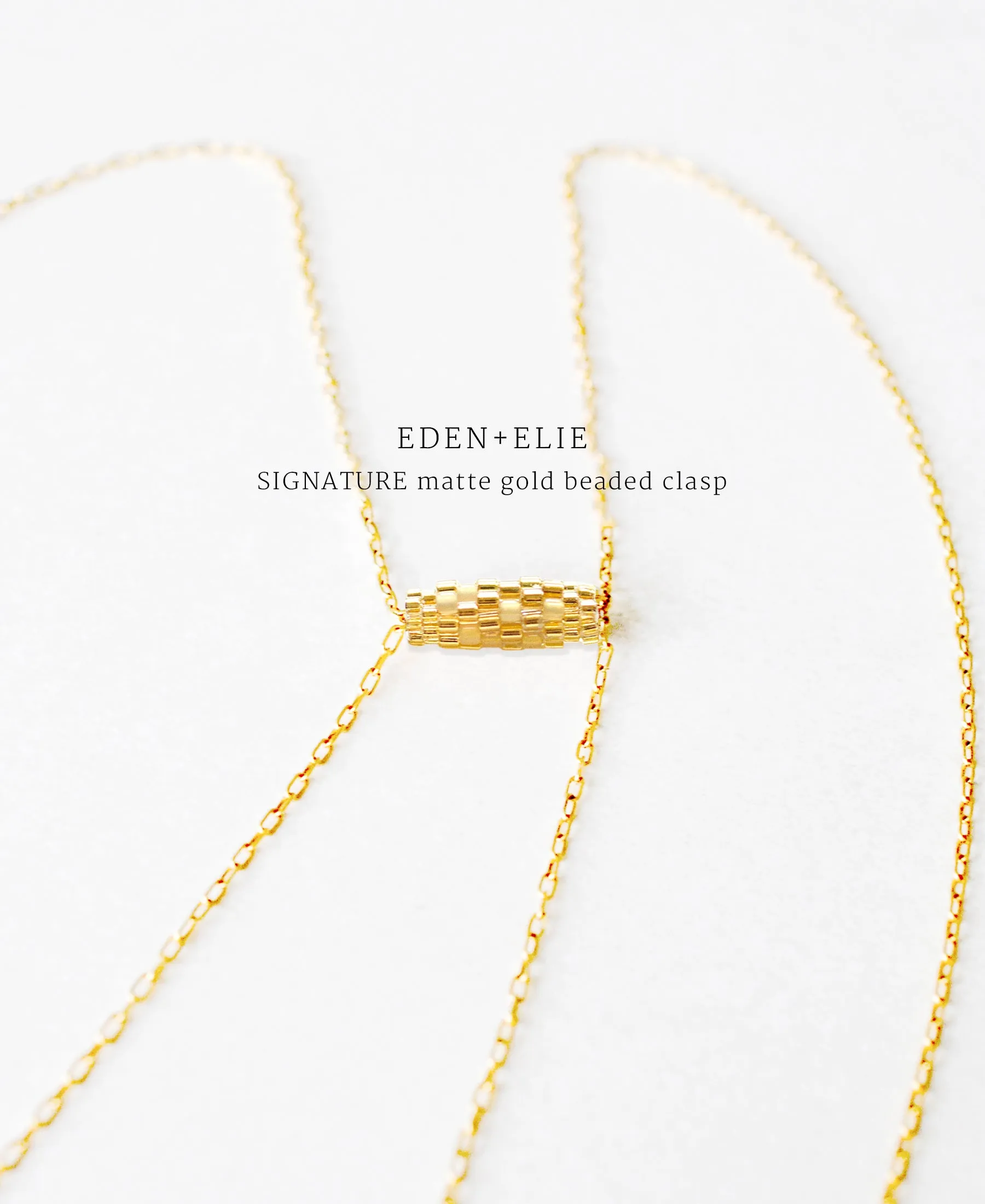EDEN   ELIE Everyday Adjustable Length Necklace - light oyster