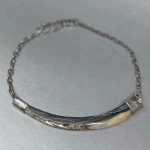 (F) Necklace - Three Trine; Abalone, Aquamarine
