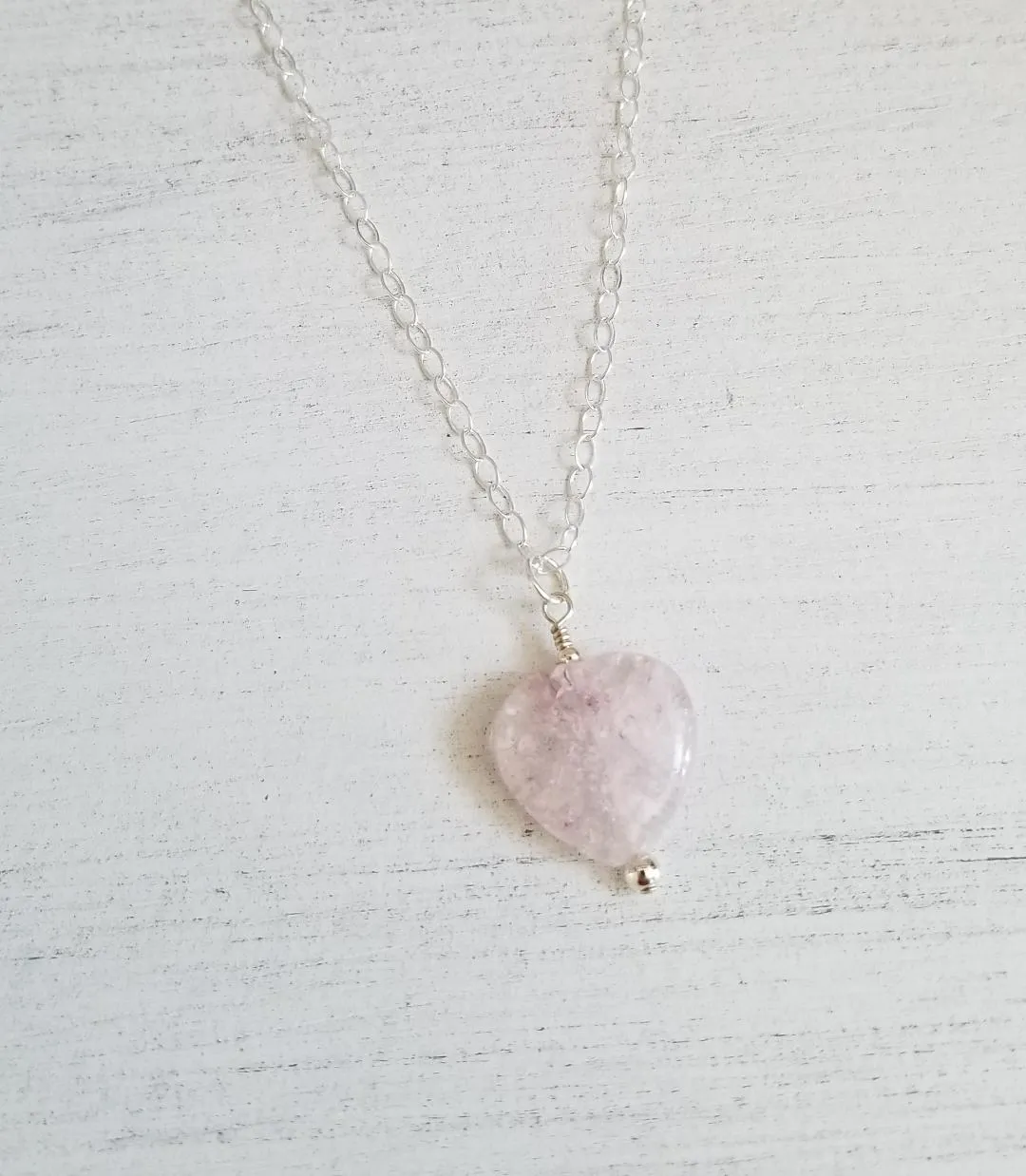 Flower Girl Gift, Heart Necklace