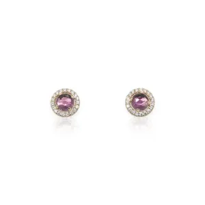 Gabriel & Co. 14k Yellow Gold Amethyst and Diamond Earrings