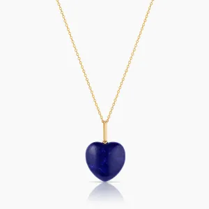 Gemma Lapis Heart Necklace