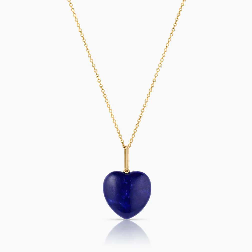 Gemma Lapis Heart Necklace