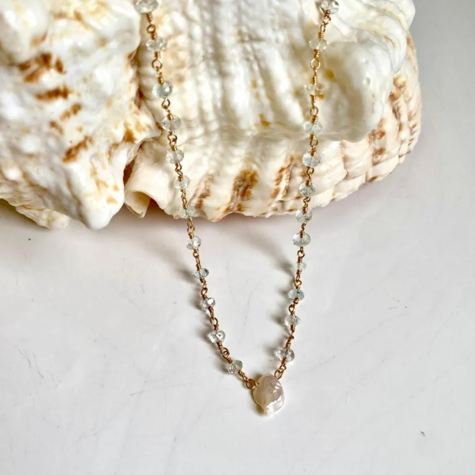 Gemstone Necklace - Keshi