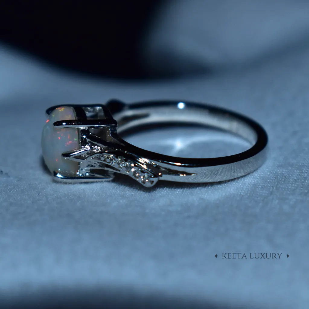 Glimmering Charm - Opal Nature Ring
