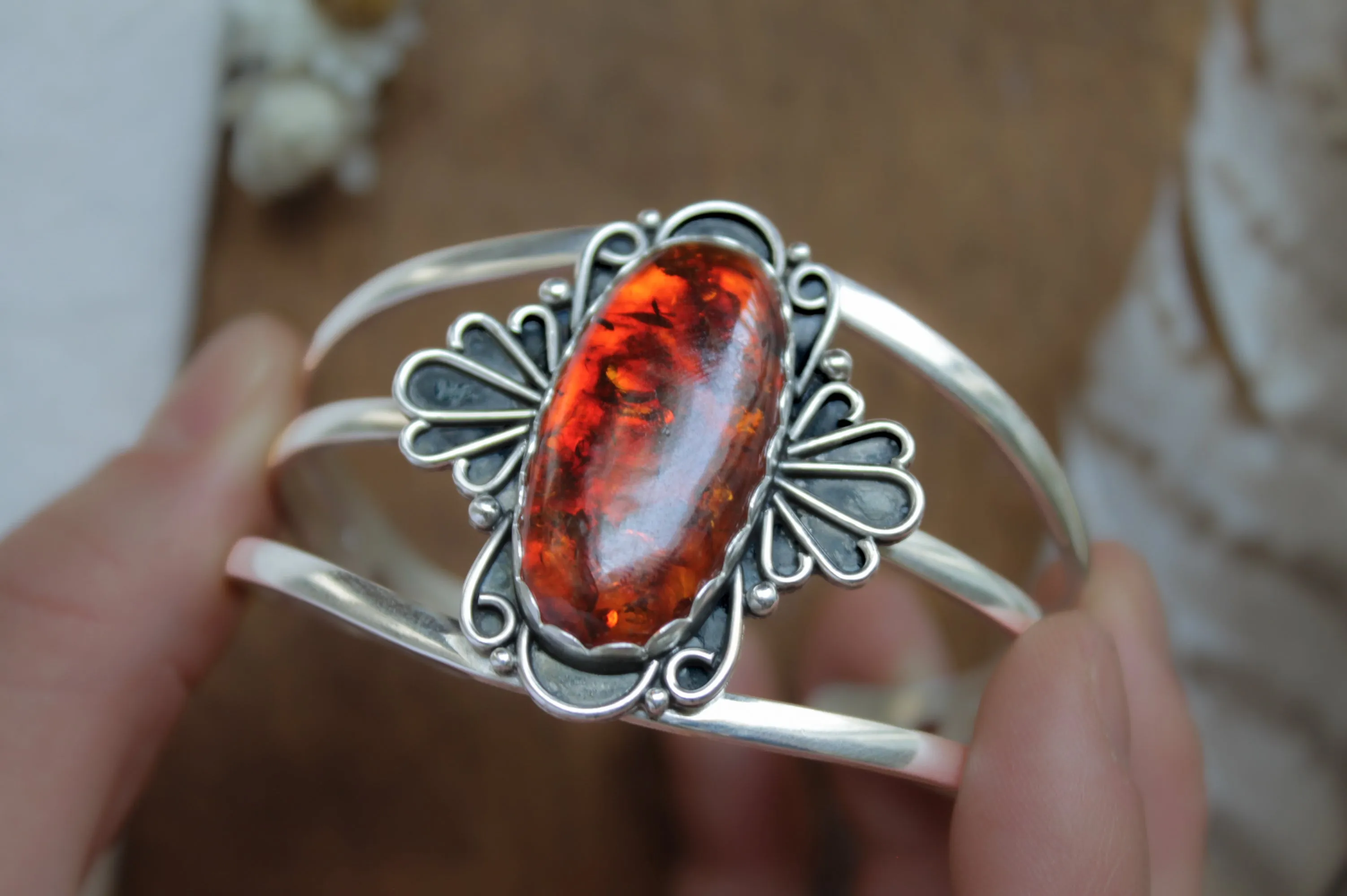 Golden Hour Statement Cuff | Baltic Amber