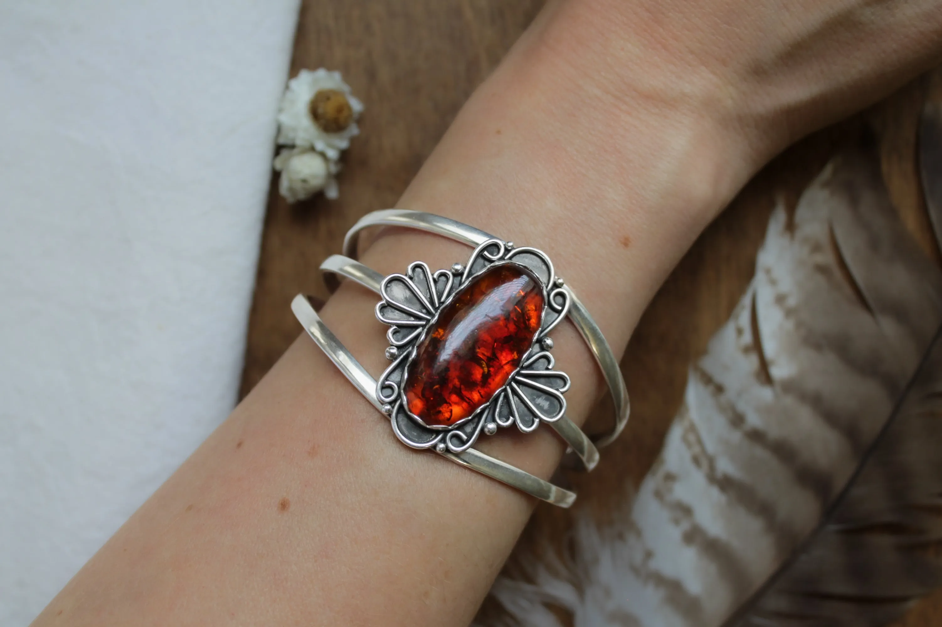 Golden Hour Statement Cuff | Baltic Amber