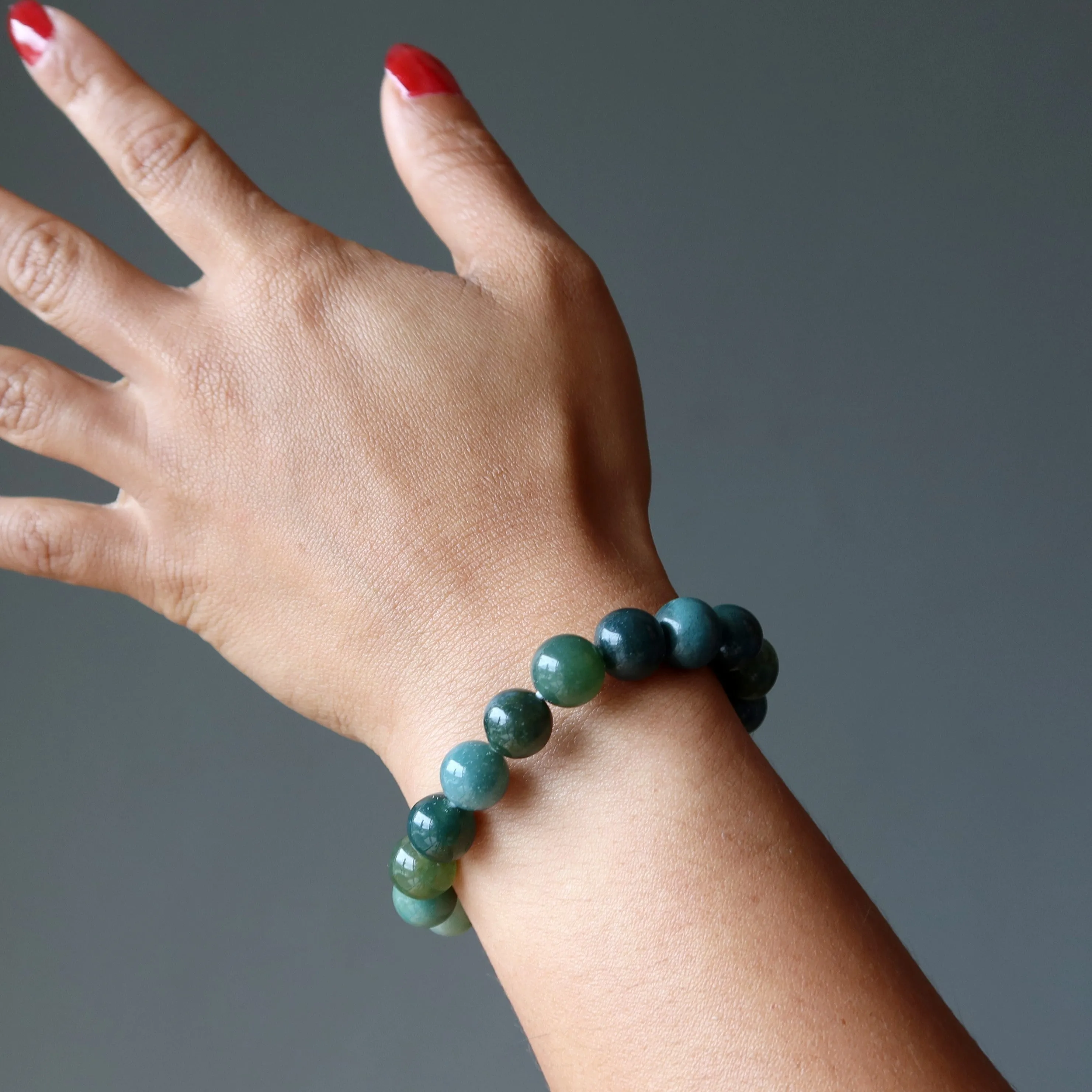 Green Agate Bracelet Love Life Grounding Crystals