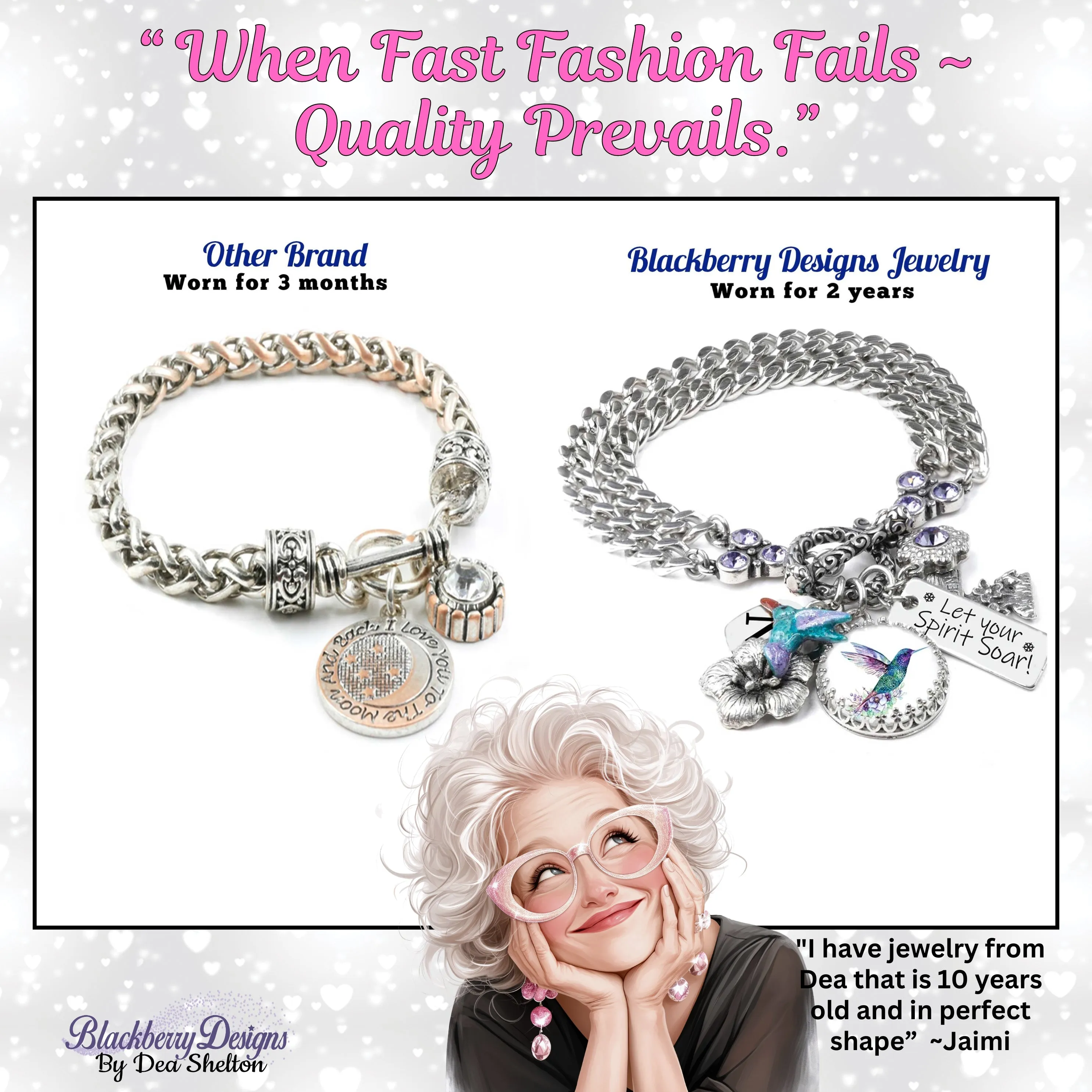 Guardian Angel Charm Bracelet with Pearls