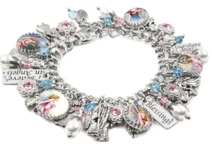 Guardian Angel Charm Bracelet with Pearls